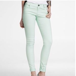Express Mint Green Skinny Jeans